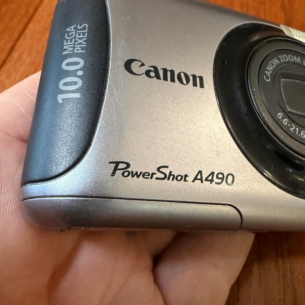 Canon PowerShot A490 10.0MP Digital Camera Silver 3.3x Zoom PC1471 Compact WORKS - Picture 10 of 10